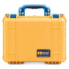 Pelican 1450 Case, Yellow with Blue Handle & Latches ColorCase