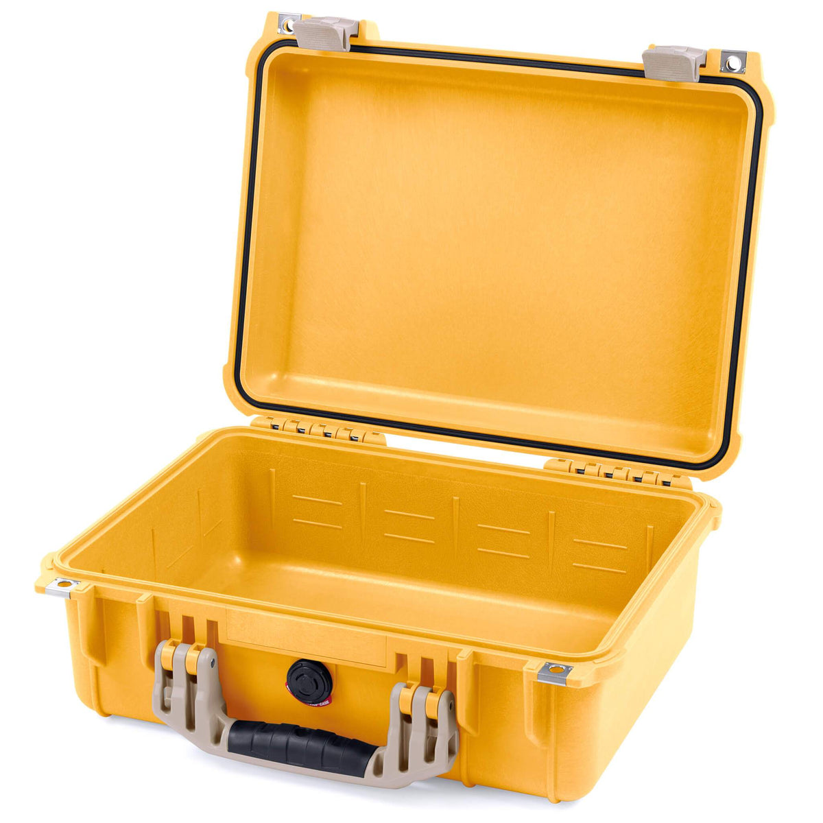 Pelican 1450 Case, Yellow with Desert Tan Handle &amp; Latches None (Case Only) ColorCase 014500-0000-240-310
