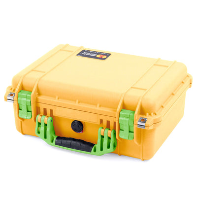Pelican 1450 Case, Yellow with Lime Green Handle & Latches ColorCase