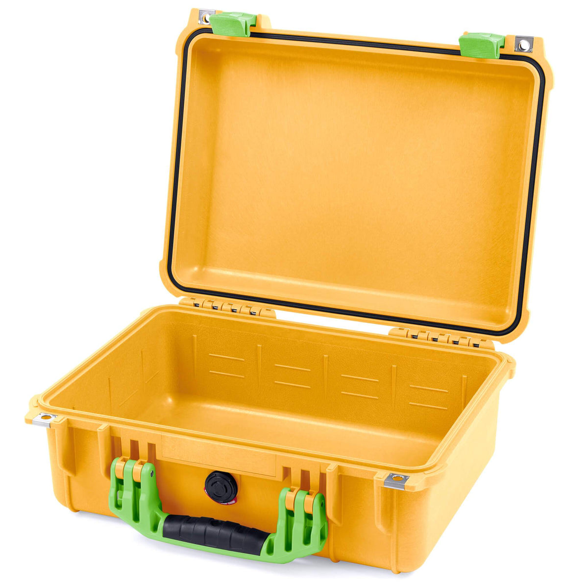 Pelican 1450 Case, Yellow with Lime Green Handle &amp; Latches None (Case Only) ColorCase 014500-0000-240-300