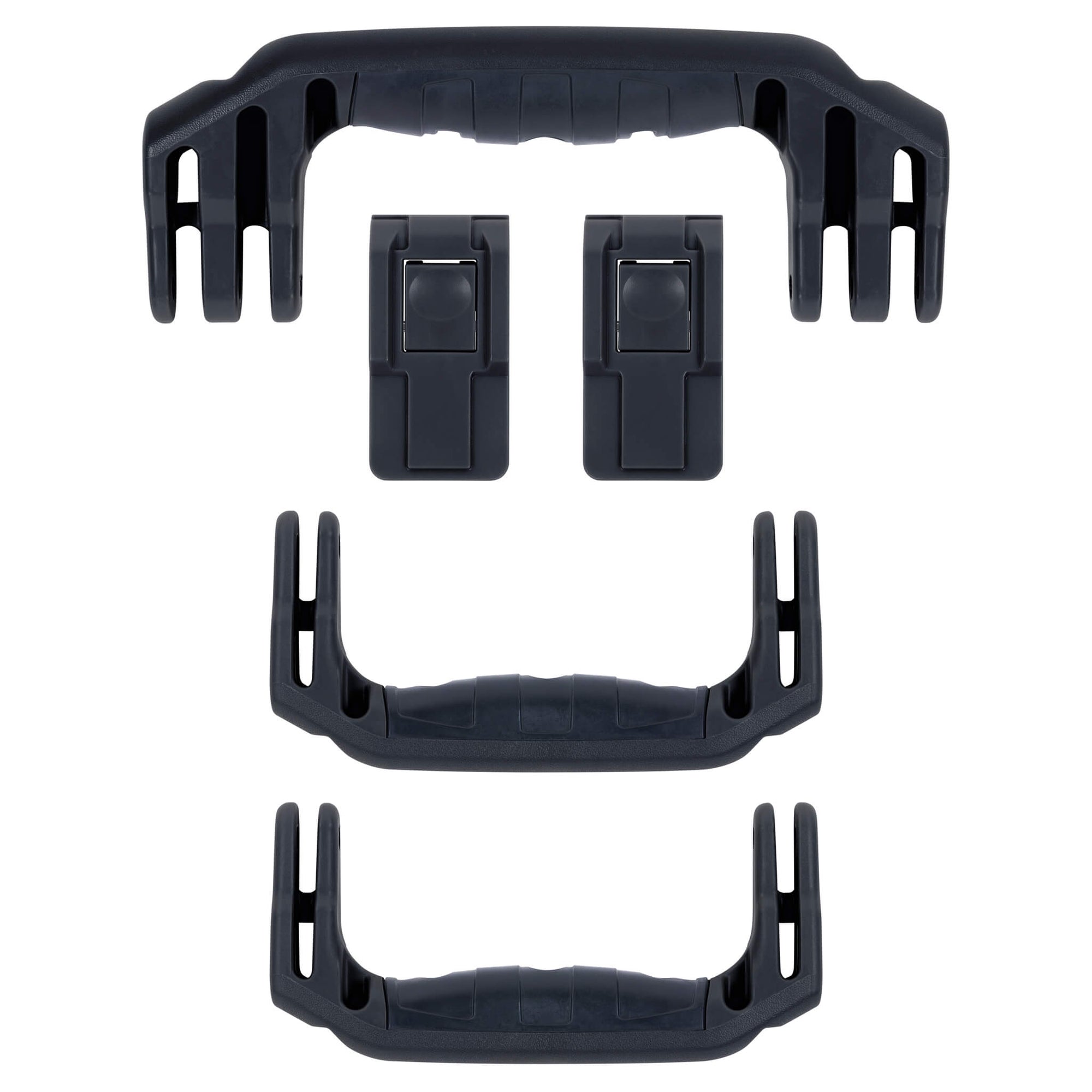 Pelican 1465 Air Replacement Handles & Latches, Black, Push-Button (Set of 3 Handles, 2 Latches) ColorCase 