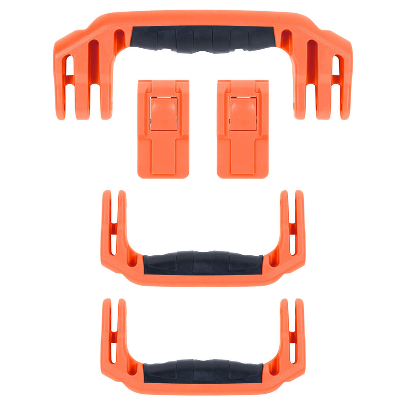 Pelican 1465 Air Replacement Handles & Latches, Orange, Push-Button (Set of 3 Handles, 2 Latches) ColorCase 