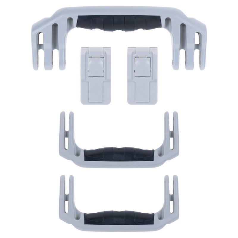 Pelican 1465 Air Replacement Handles & Latches, Silver, Push-Button (Set of 3 Handles, 2 Latches) ColorCase 