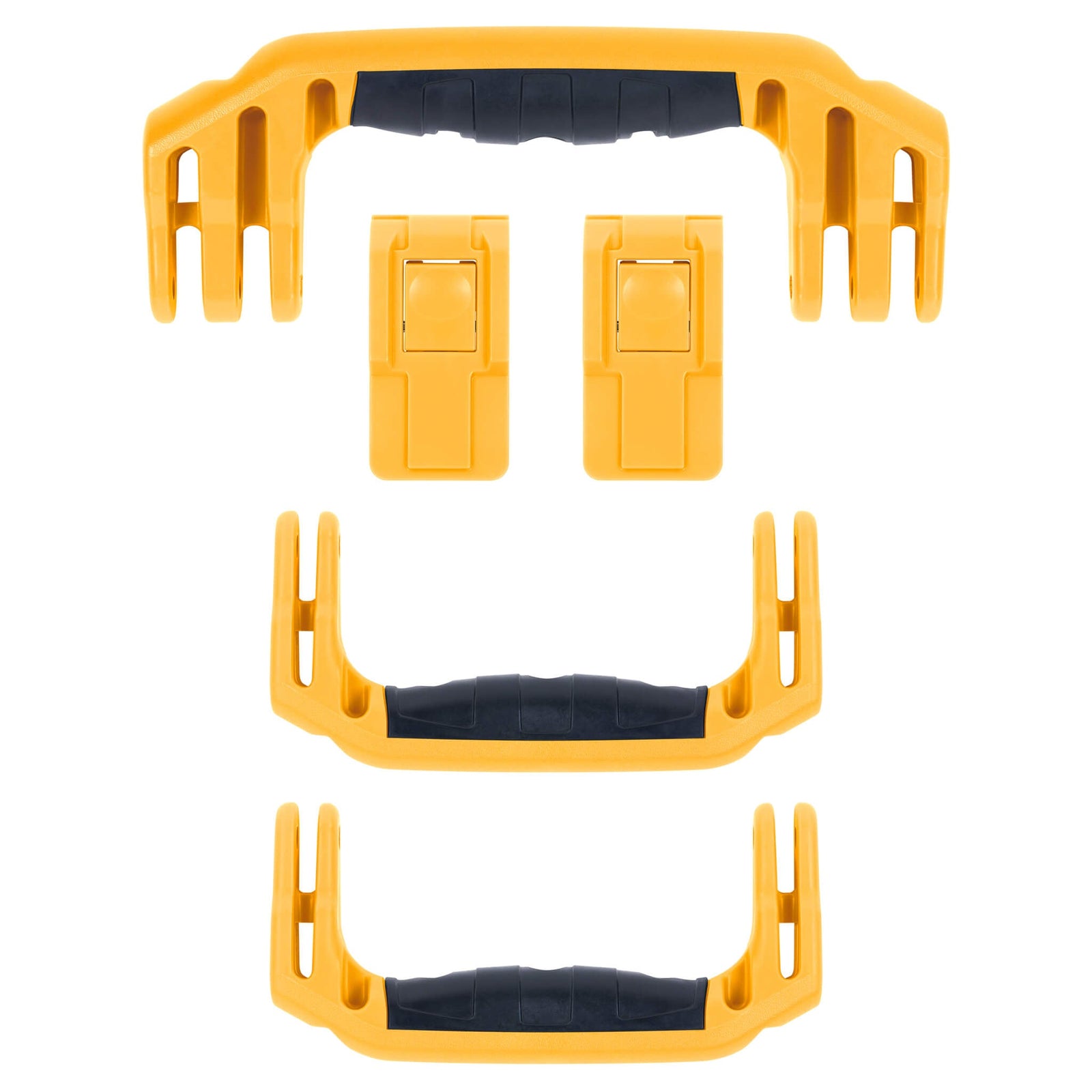 Pelican 1465 Air Replacement Handles & Latches, Yellow, Push-Button (Set of 3 Handles, 2 Latches) ColorCase 