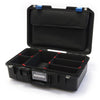 Pelican 1485 Air Case, Black with Blue Latches TrekPak Divider System with Computer Pouch ColorCase 014850-0220-110-120