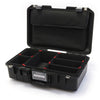 Pelican 1485 Air Case, Black with Silver Latches TrekPak Divider System with Computer Pouch ColorCase 014850-0220-110-180