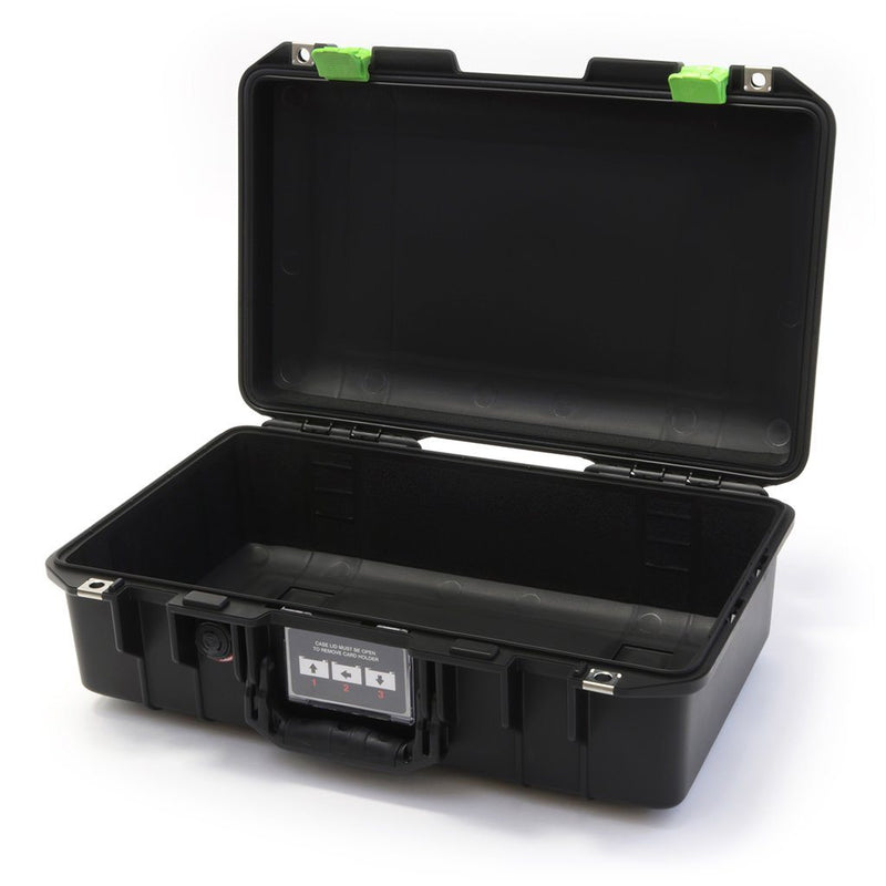 Pelican 1485 Air Case, Black with Lime Green Latches ColorCase 