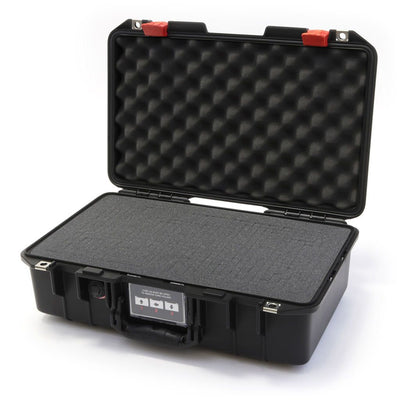 Pelican 1485 Air Case, Black with Red Latches Pick & Pluck Foam with Convolute Lid Foam ColorCase 014850-0001-110-320
