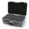 Pelican 1485 Air Case, Silver with Black Latches Pick & Pluck Foam with Convolute Lid Foam ColorCase 014850-0001-180-110