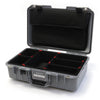 Pelican 1485 Air Case, Silver with Black Latches TrekPak Divider System with Computer Pouch ColorCase 014850-0220-180-110