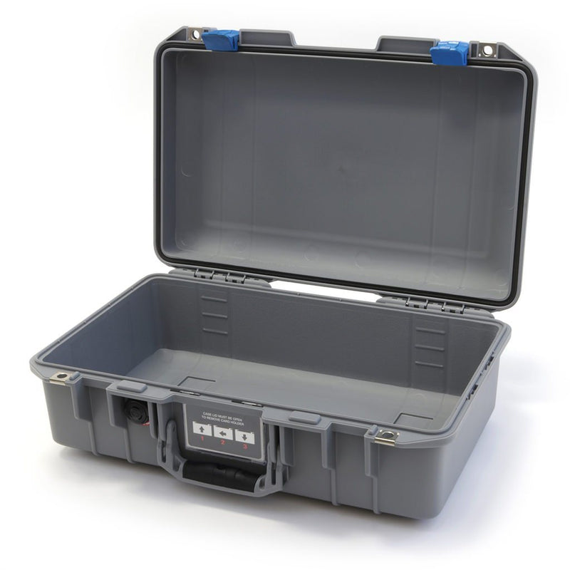 Pelican 1485 Air Case, Silver with Blue Latches ColorCase 