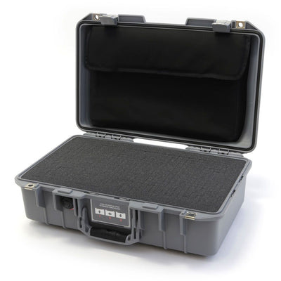 Pelican 1485 Air Case, Silver Pick & Pluck Foam with Computer Pouch ColorCase 014850-0201-180-180