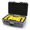 Pelican 1485 Air Case, Silver Yellow Padded Microfiber Dividers with Convolute Lid Foam ColorCase 014850-0010-180-180
