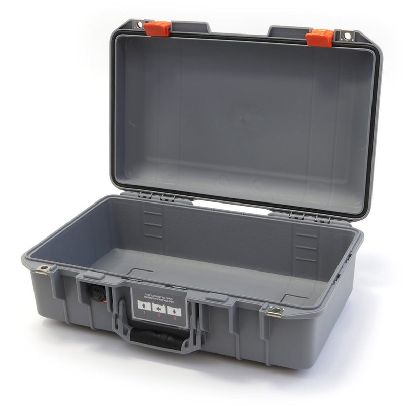 Pelican 1485 Air Case, Silver with Orange Latches ColorCase 