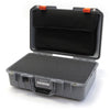 Pelican 1485 Air Case, Silver with Orange Latches Pick & Pluck Foam with Computer Pouch ColorCase 014850-0201-180-150
