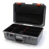 Pelican 1485 Air Case, Silver with Orange Latches TrekPak Divider System with Computer Pouch ColorCase 014850-0220-180-150