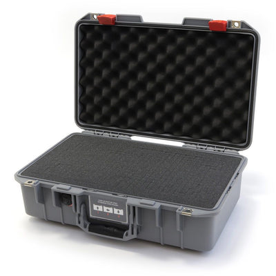Pelican 1485 Air Case, Silver with Red Latches Pick & Pluck Foam with Convolute Lid Foam ColorCase 014850-0001-180-320