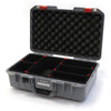 Pelican 1485 Air Case, Silver with Red Latches TrekPak Divider System with Convolute Lid Foam ColorCase 014850-0020-180-320