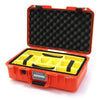 Pelican 1485 Air Case, Orange with Black Latches Yellow Padded Microfiber Dividers with Convolute Lid Foam ColorCase 014850-0010-150-110