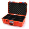 Pelican 1485 Air Case, Orange with Blue Latches TrekPak Divider System with Convolute Lid Foam ColorCase 014850-0020-150-120
