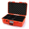 Pelican 1485 Air Case, Orange with Silver Latches TrekPak Divider System with Convolute Lid Foam ColorCase 014850-0020-150-180