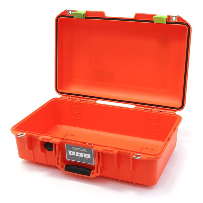 Pelican 1485 Air Case, Orange with Lime Green Latches ColorCase 