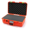 Pelican 1485 Air Case, Orange with Lime Green Latches Pick & Pluck Foam with Convolute Lid Foam ColorCase 014850-0001-150-300