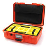 Pelican 1485 Air Case, Orange Yellow Padded Microfiber Dividers with Computer Pouch ColorCase 014850-0210-150-150