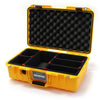 Pelican 1485 Air Case, Yellow with Black Latches TrekPak Divider System with Convolute Lid Foam ColorCase 014850-0020-240-110