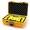 Pelican 1485 Air Case, Yellow with Black Latches Yellow Padded Microfiber Dividers with Convolute Lid Foam ColorCase 014850-0010-240-110