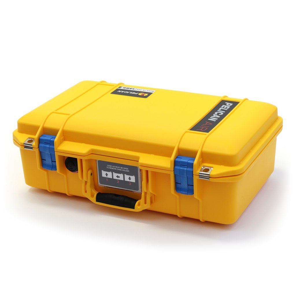 Pelican 1485 Air Case, Yellow with Blue Latches ColorCase 