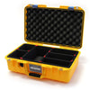 Pelican 1485 Air Case, Yellow with Blue Latches TrekPak Divider System with Convolute Lid Foam ColorCase 014850-0020-240-120