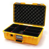 Pelican 1485 Air Case, Yellow with Silver Latches TrekPak Divider System with Convolute Lid Foam ColorCase 014850-0020-240-180
