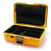 Pelican 1485 Air Case, Yellow with Silver Latches TrekPak Divider System with Computer Pouch ColorCase 014850-0220-240-180