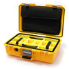 Pelican 1485 Air Case, Yellow with Silver Latches Yellow Padded Microfiber Dividers with Computer Pouch ColorCase 014850-0210-240-180