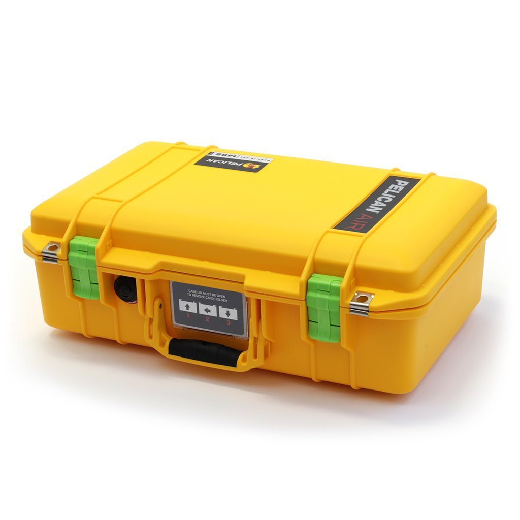 Pelican 1485 Air Case, Yellow with Lime Green Latches ColorCase 