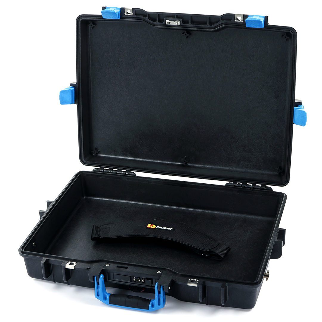 Pelican 1495 Case, Black with Blue Handle &amp; Latches None (Case Only) ColorCase 014950-0000-110-120
