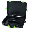Pelican 1495 Case, Black with Lime Green Handle & Latches None (Case Only) ColorCase 014950-0000-110-300