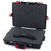 Pelican 1495 Case, Black with Red Handle & Latches Pick & Pluck Foam with Convolute Lid Foam ColorCase 014950-0001-110-320