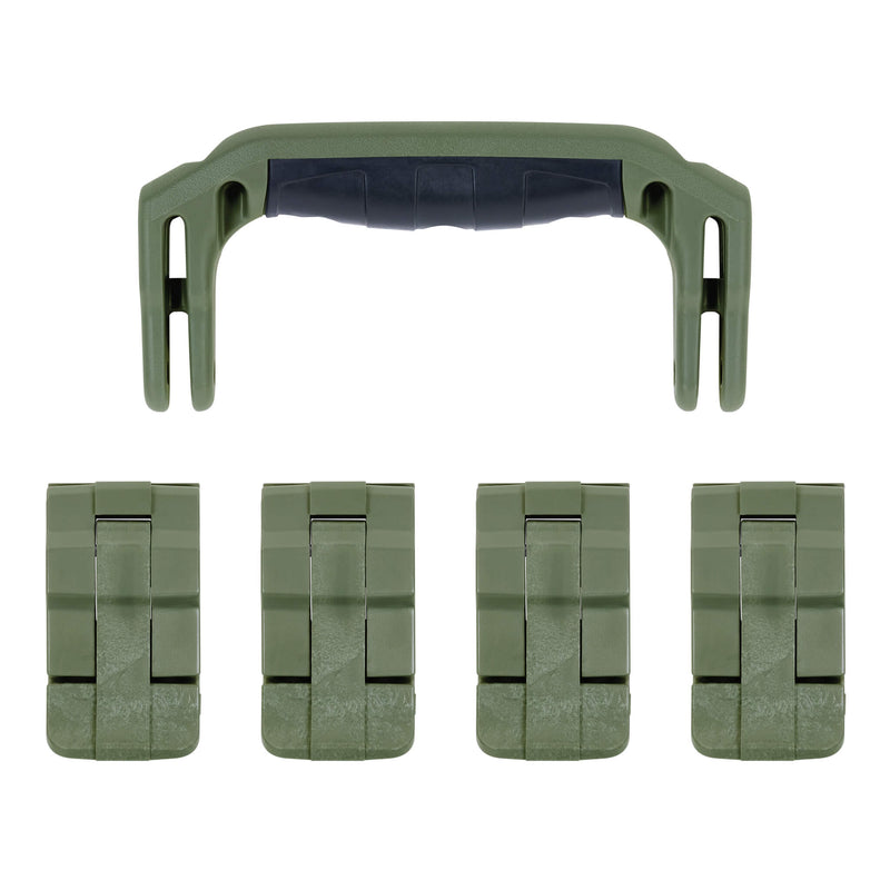 Pelican 1495 Replacement Handle & Latches, OD Green (Set of 1 Handle, 4 Latches) ColorCase 