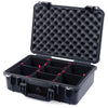 Pelican 1500 Case, Black TrekPak Divider System with Convolute Lid Foam ColorCase 015000-0020-110-110