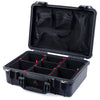 Pelican 1500 Case, Black TrekPak Divider System with Mesh Lid Organizer ColorCase 015000-0120-110-110