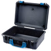 Pelican 1500 Case, Black with Blue Handle & Latches None (Case Only) ColorCase 015000-0000-110-120