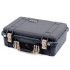 Pelican 1500 Case, Black with Desert Tan Handle & Latches ColorCase