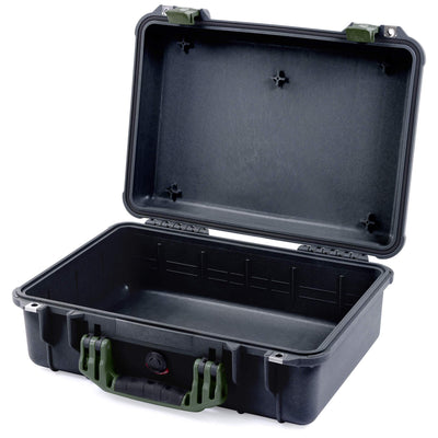 Pelican 1500 Case, Black with OD Green Handle & Latches None (Case Only) ColorCase 015000-0000-110-130