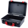Pelican 1500 Case, Black with Red Handle & Latches None (Case Only) ColorCase 015000-0000-110-320