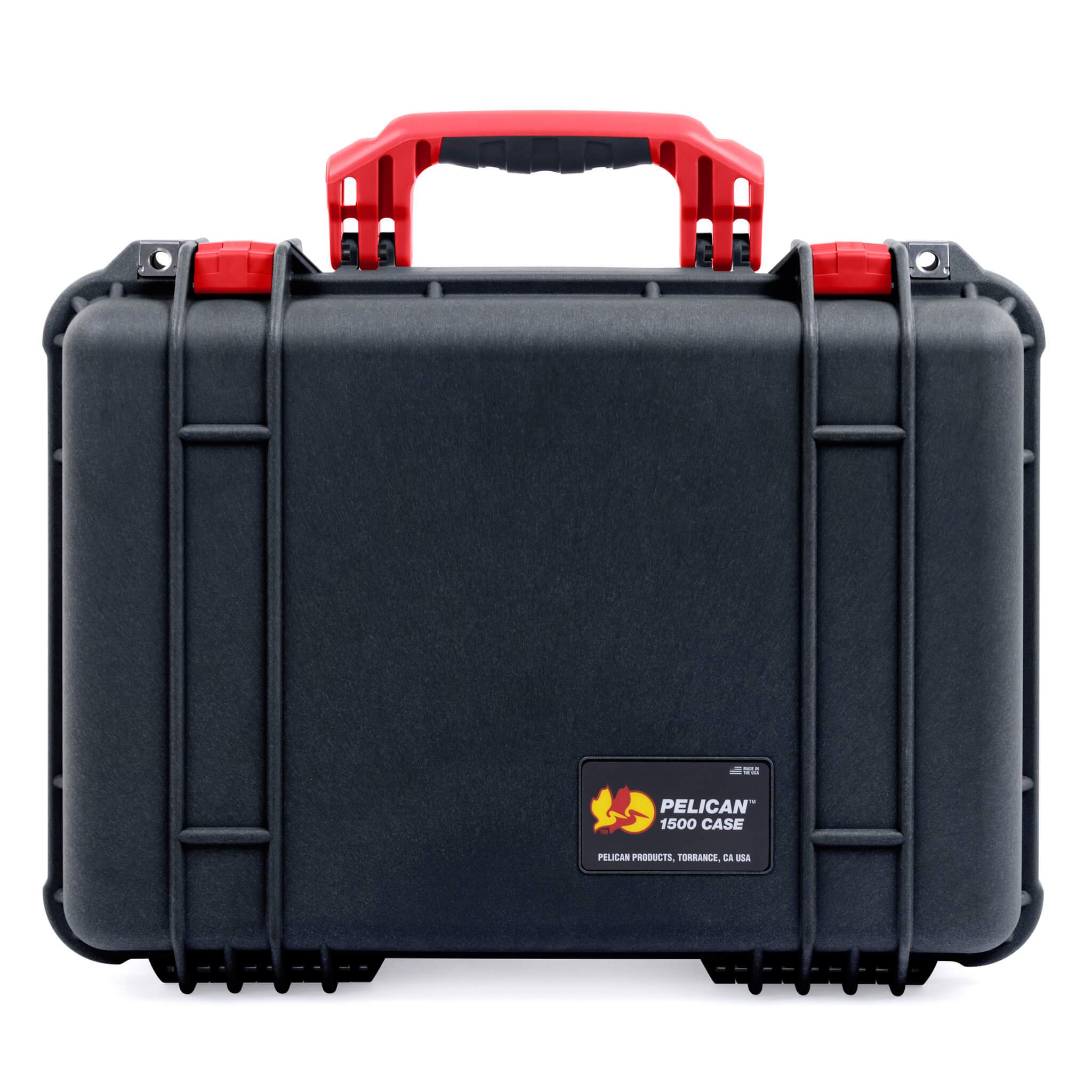 PELICAN 1500 CASE ペリカンケース Pelican_1500_Black_Red_Upright