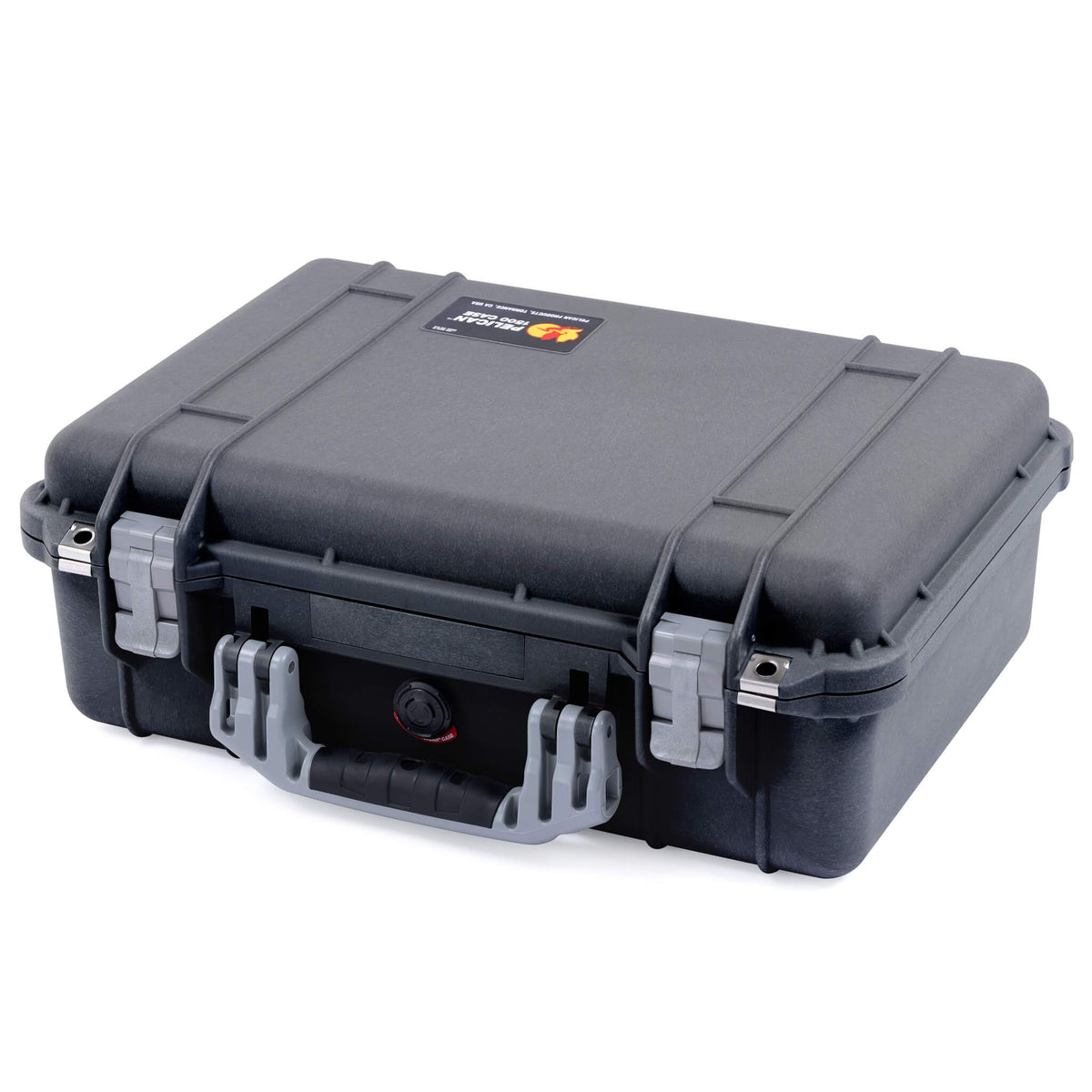 Pelican 1500 Case, Black with Silver Handle &amp; Latches ColorCase 