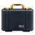 Pelican 1500 Case, Black with Yellow Handle & Latches ColorCase 