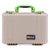 Pelican 1500 Case, Desert Tan with Lime Green Handle & Latches ColorCase 